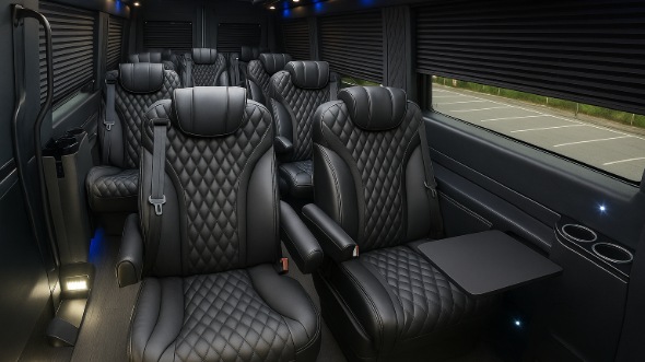 Interior of Kentucky Party Bus Company's 15 Passenger Minibus in Kentucky
