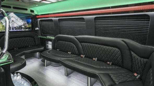 Interior of Hopkinsville Party Bus Company's 15 Passenger Party Bus in Hopkinsville