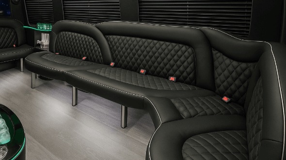 Interior of Owensboro Party Bus Company's 15 Passenger Party Bus in Owensboro