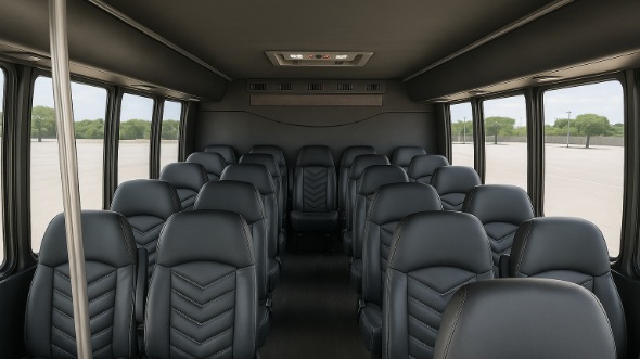 Interior of Kentucky Party Bus Company's 25 Passenger Minibus in Kentucky