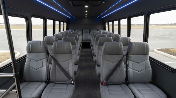 Interior of Kentucky Party Bus Company's 28 Passenger Minibus in Kentucky