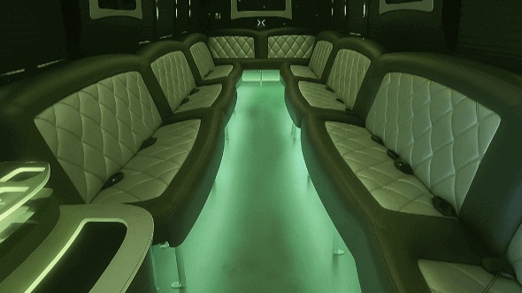 Interior of Hopkinsville Party Bus Company's 28 Passenger Party Bus in Hopkinsville