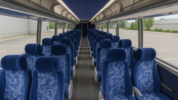 Interior of Kentucky Party Bus Company's 44 Passenger Charter Bus in Kentucky
