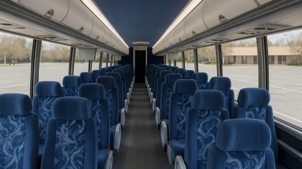 Interior of Kentucky Party Bus Company's 46 Passenger Charter Bus in Kentucky