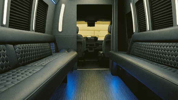 Interior of Henderson Party Bus Company's 50 Passenger Party Bus in Henderson