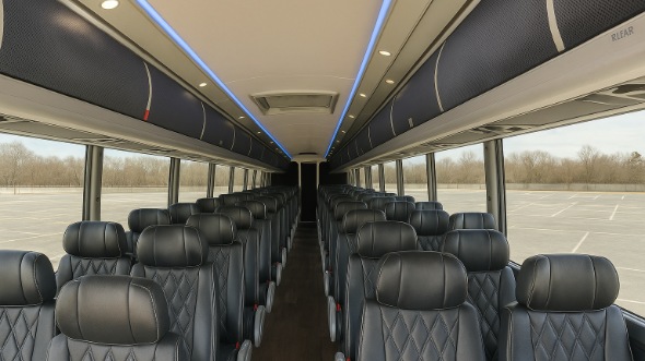 Interior of Kentucky Party Bus Company's 54 Passenger Charter Bus in Kentucky