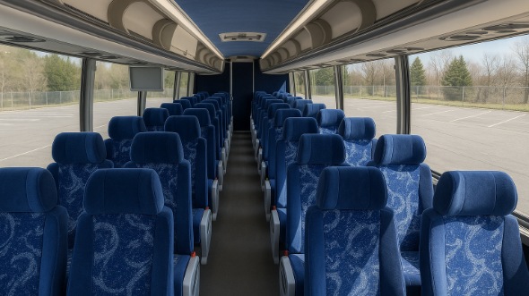 Interior of Kentucky Party Bus Company's 56 Passenger Charter Bus in Kentucky