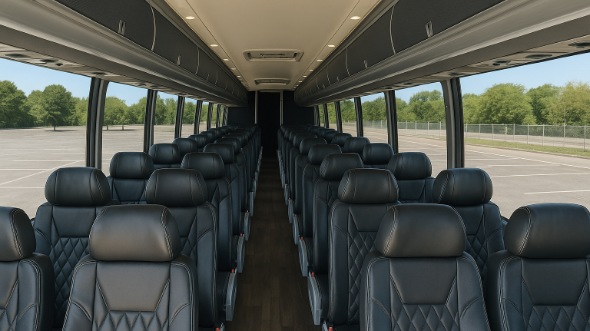 Interior of Kentucky Party Bus Company's ADA Charter Bus in Kentucky